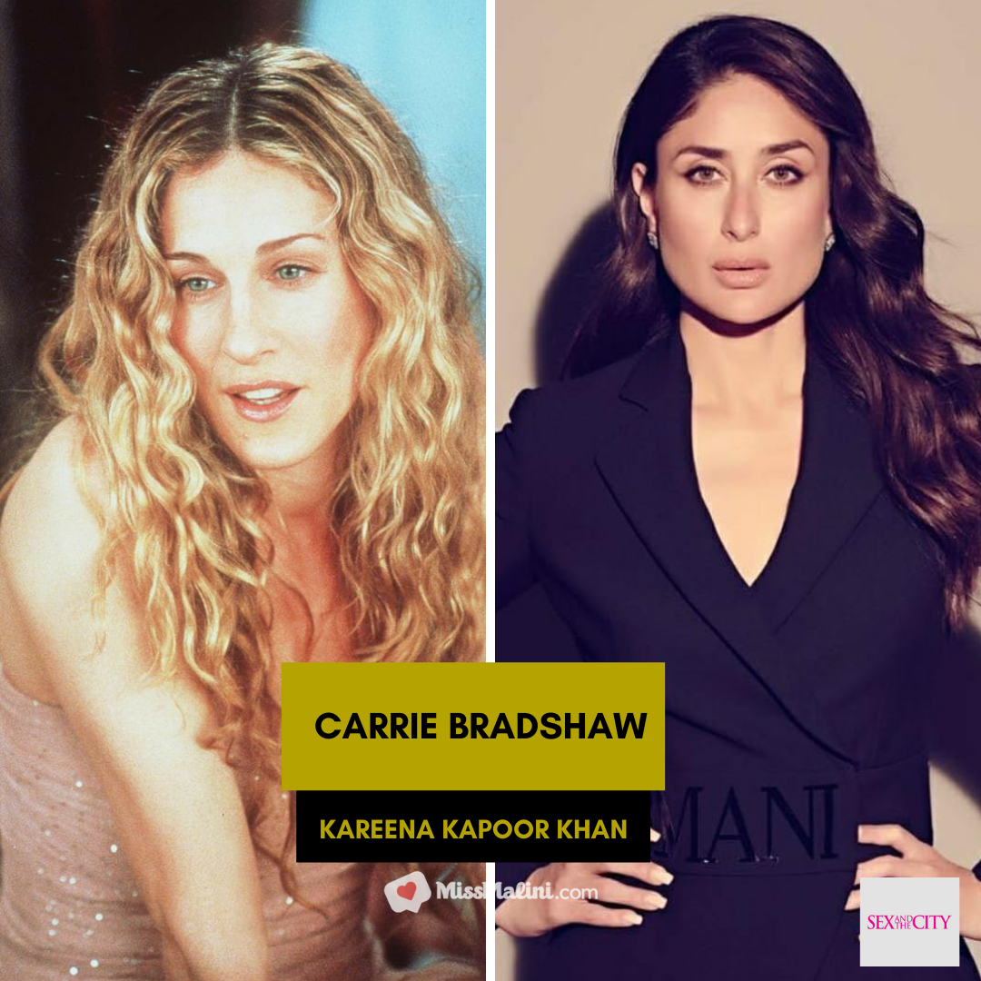 Sarah Jessica Parker as Carrie Bradshaw; Kareena Kapoor Khan (Source: Instagram | @lakshmilehr)