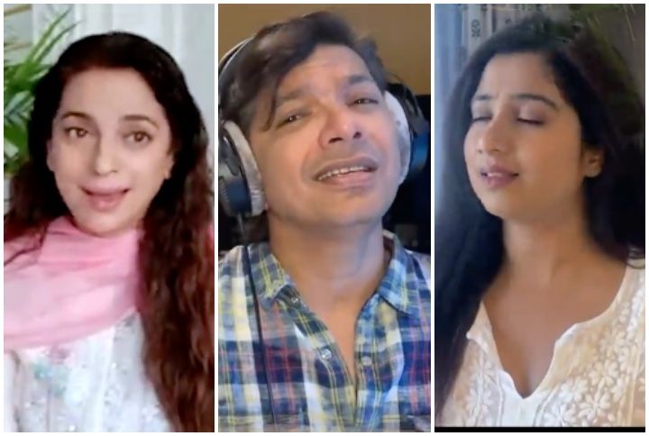 Juhi Chawla, Shaan, Shreya Ghoshal (Source: Youtube | Guzar Jayega - The Hope Projekt)