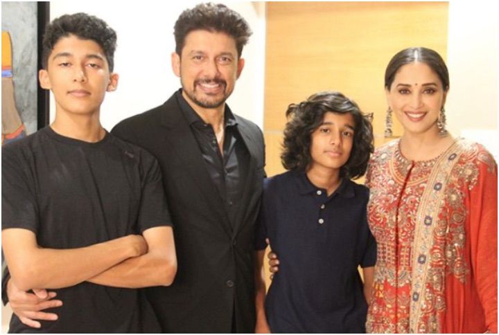 Video: Madhuri Dixit Bonds With Her Husband & Sons In A Jamming Session At Home