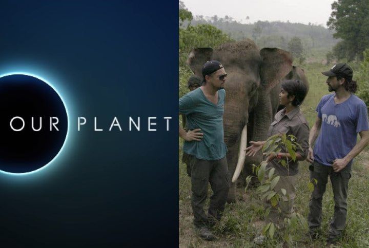 Our Planet poster and a still from Before The Flood
