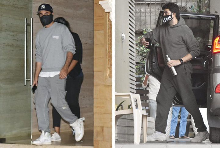 Ranbir Kapoor And Abhishek Bachchan Get On Board With Monochrome Dressing