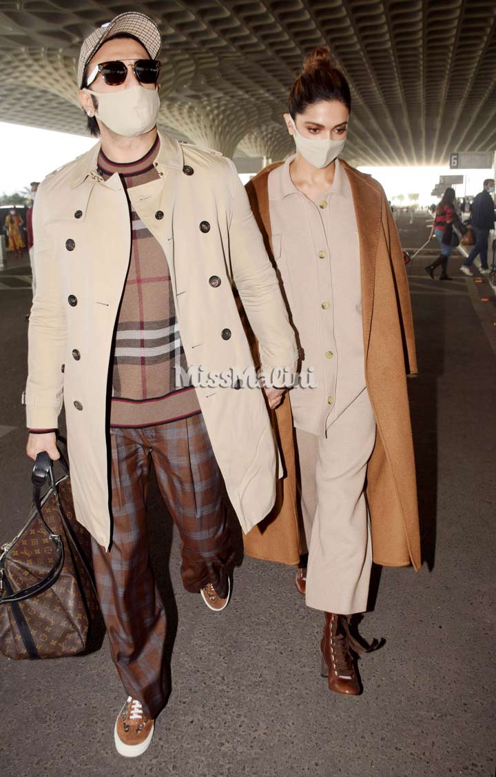 Deepika Padukone's Airport Look Is Complete With A Tan Trench Coat And Her Louis  Vuitton Bag