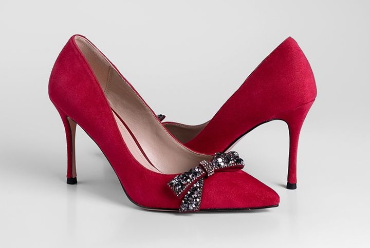 Women's Red Suede High Heels by Dennis Bukhlaev | www.shutterstock.com