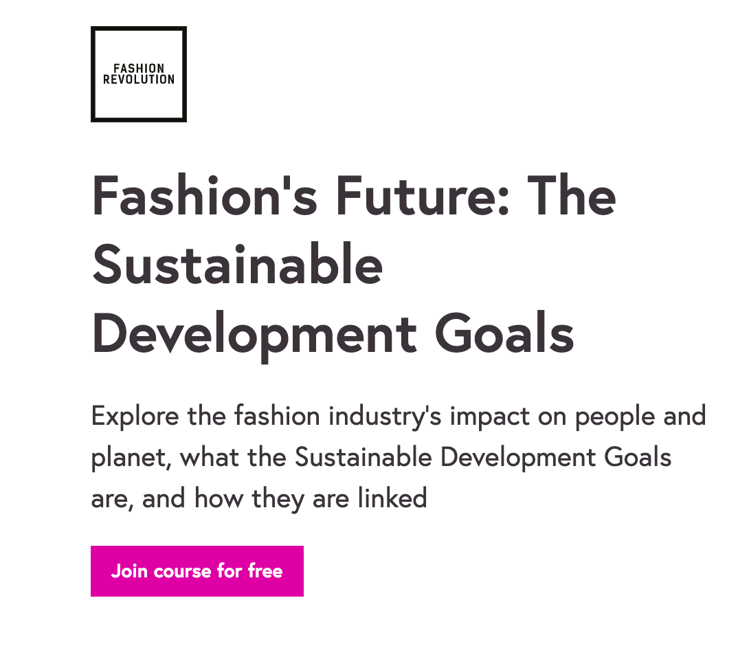 Fashion's Future: The Sustainable Development Goals | (Source: www.futurelearn.com)