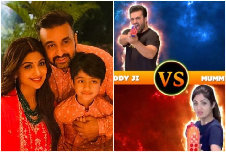 Shilpa Shetty & Raj Kundra Fight It Out In Mahabharat Style As Son Viaan Plays Troublemaker