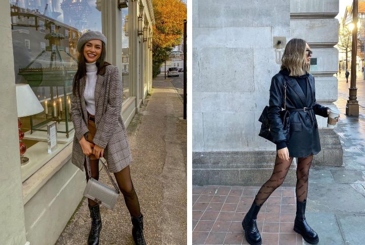 Gucci Tights Outfit: Faux Leather Shorts-  Fashion - The