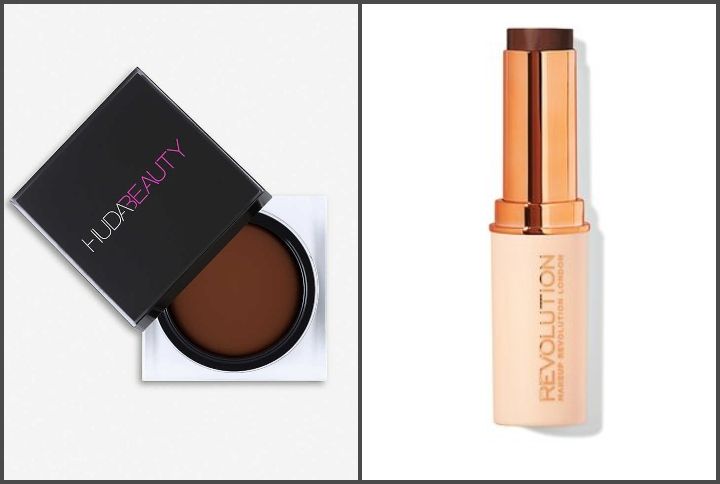 Huda Beauty Tantour (Source: Huda Beauty| www.hudabeauty.com) & Makeup Revolution Fast Base Stick Foundation (Source: Cult Beauty| www.cultbeauty.com)