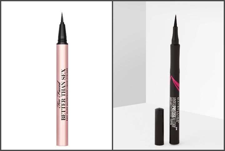 Better Than Sex Eyeliner (Source: Too Faced| www.toofaced.com)  & Maybelline Hyper Precise All Day (Source: Beauty Bay|www.beautybay.com)
