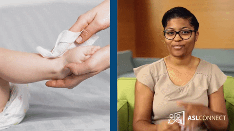 American Sign Language Baby Wipes GIF by ASL Connect - Find & Share on GIPHY