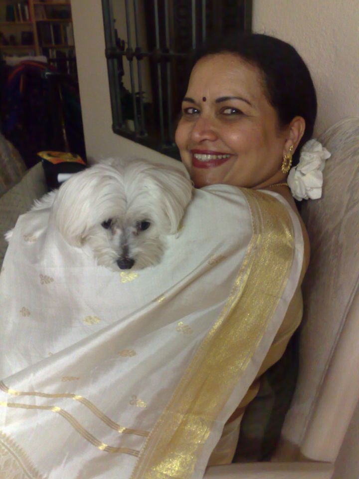 Sukanya Shankar With Her Pet Dog Suki