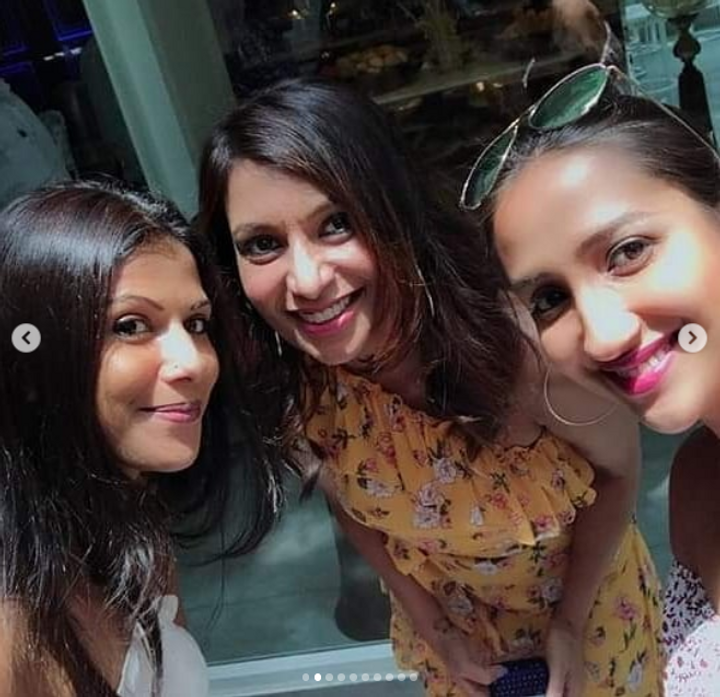 Malini Agarwal with best friends Parul Kakad and Priyanka Kurien