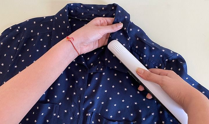 Shirt Collar & Hair Straightener Hack by Team Rishika