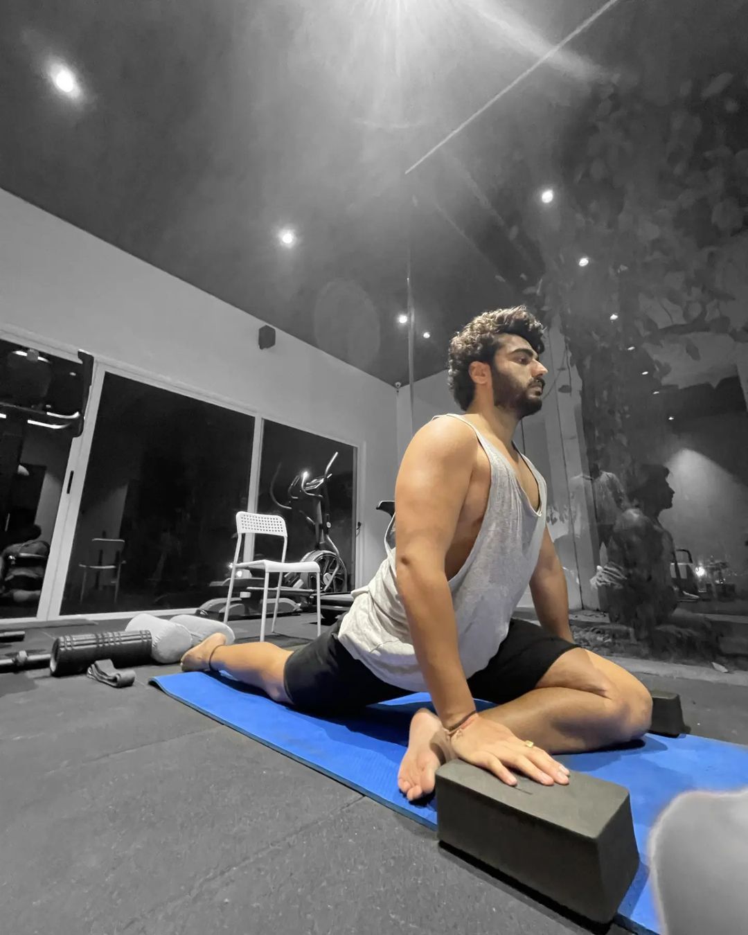 Arjun Kapoor practicing Iyengar Yoga 
