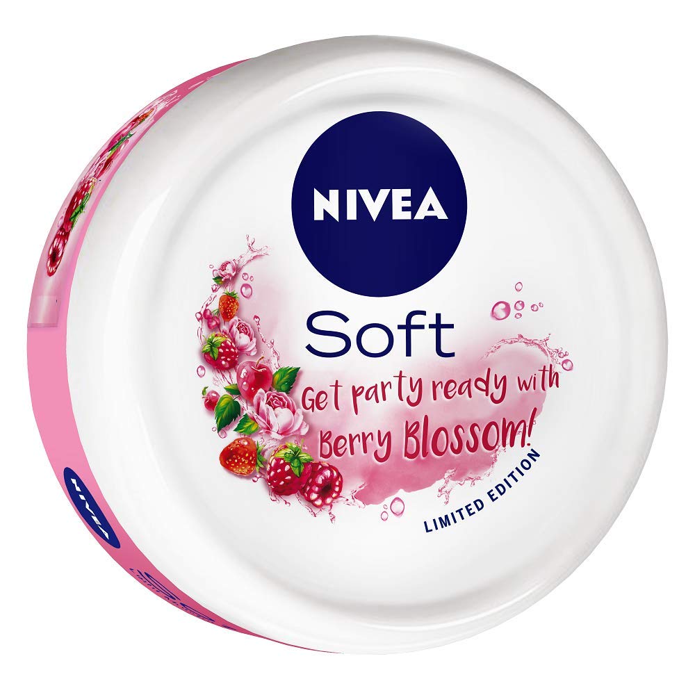 3. NIVEA Soft Light Moisturizing Cream Berry Blossom