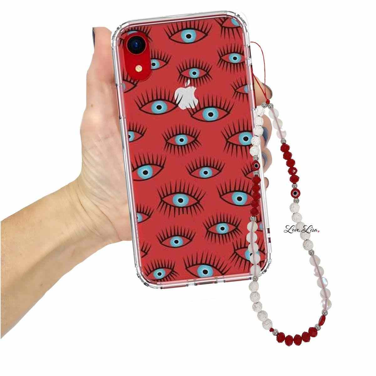 Love Lisa, Amy's Red & White Eye Beaded Phone Strap (Source: www.lovelisa.com)
