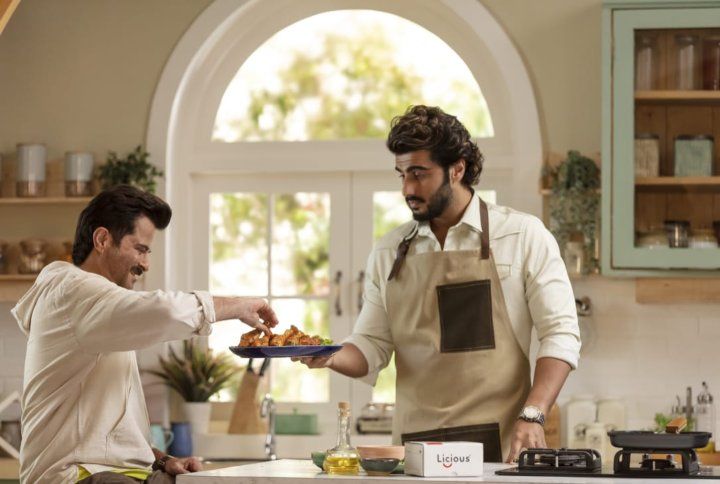 Arjun Kapoor and Anil Kapoor in a still from their advertisement