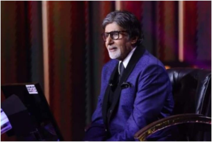 Amitabh Bachchan on the sets of KBC 12 (Source: Twitter | @SrBachchan)