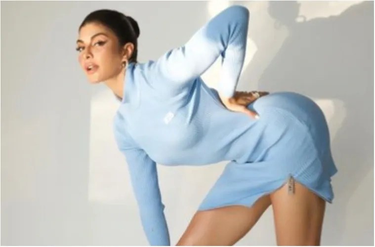 Jacqueline Fernandez’s Icy Blue Dress Proves That Athleisure Is Still A Reigning Trend