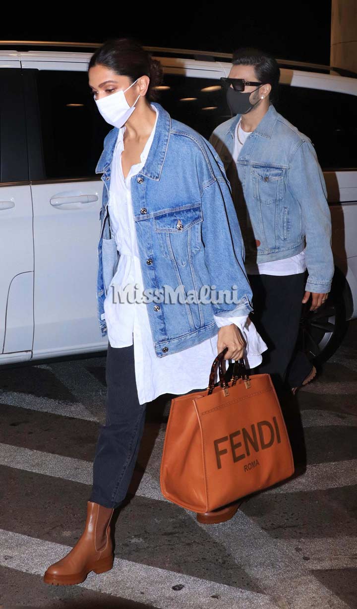 Ranveer Singh & Deepika Padukone Are Winning Travel Style With Their  Classic Coordinated Outfits