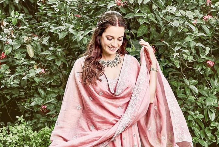 Dia Mirza’s Blush Pink Kurta Set Is Perfect For Lowkey Weddings