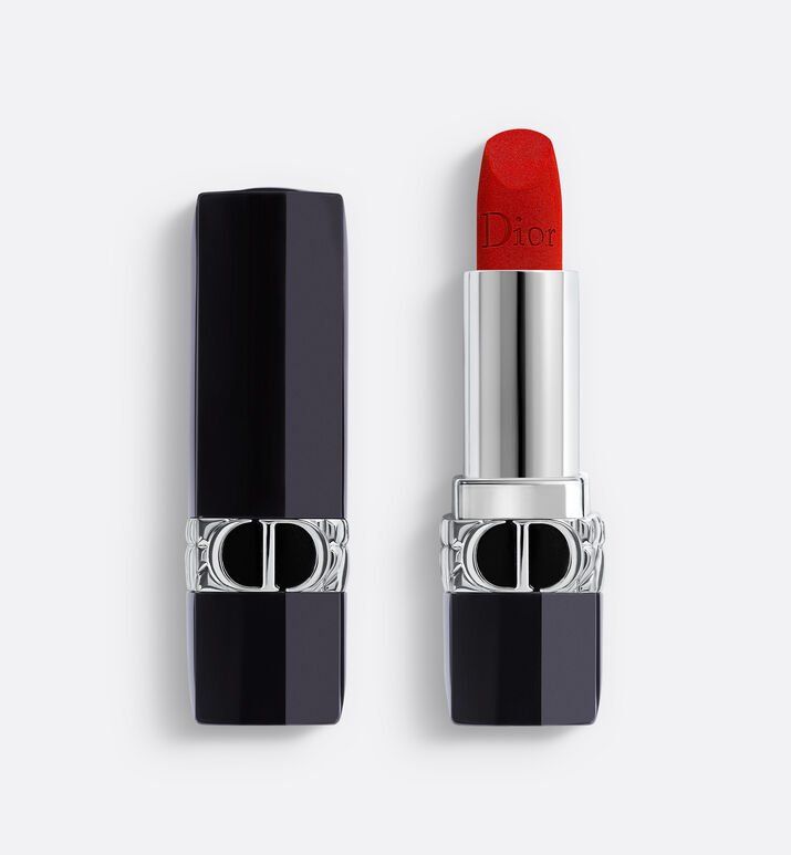 DIOR Rouge Dior Lipstick in 999 Satin Finish (Source: www.dior.com)