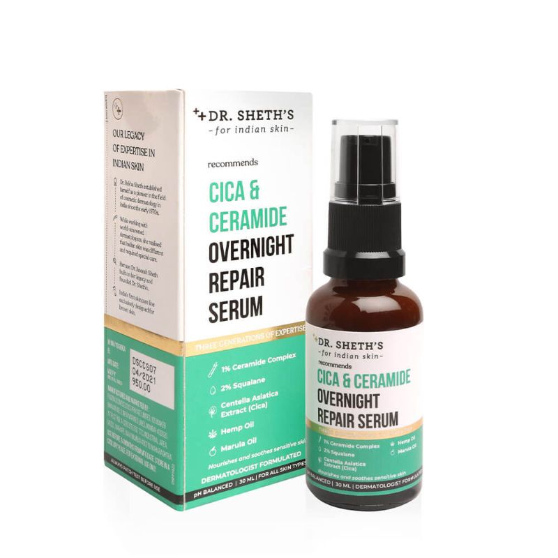 Dr Sheth's Cica and Ceramide Overnight Repair Serum | (source:www.nykaa.com)