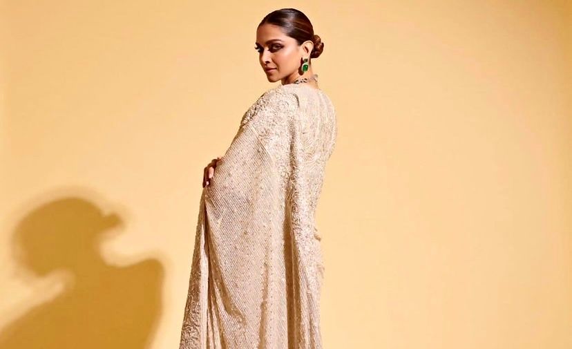 Deepika Padukone Looks Royal As She Dazzles In A Gold Embellished Saree