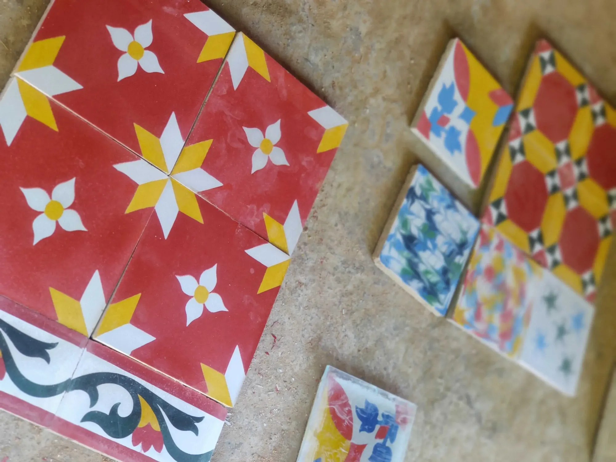 Handmade Terracotta Tiles At Athangudi Tile Factory