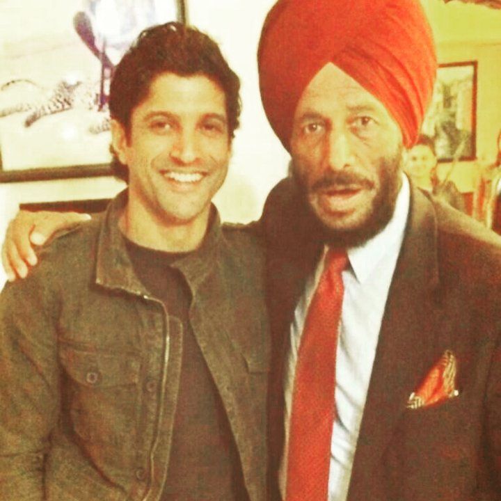 Milkha Singh and Farhan Akhtar (Source: Instagram | @faroutakhtar)