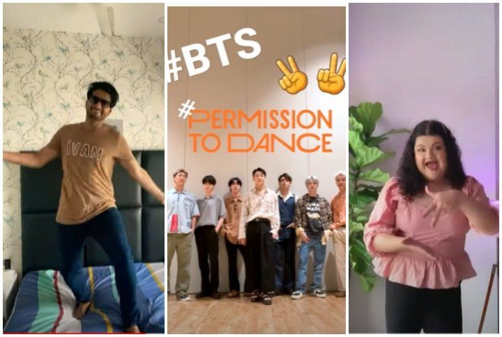 BTS' 'Permission To Dance' Challenge (Source: YouTube | Anmol Sachar, Bangtan TV, Supaarwoman)
