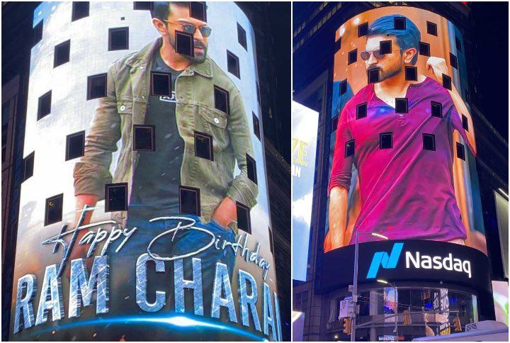 New York’s Times Square Lights Up With Ram Charan’s Images On His Birthday Today