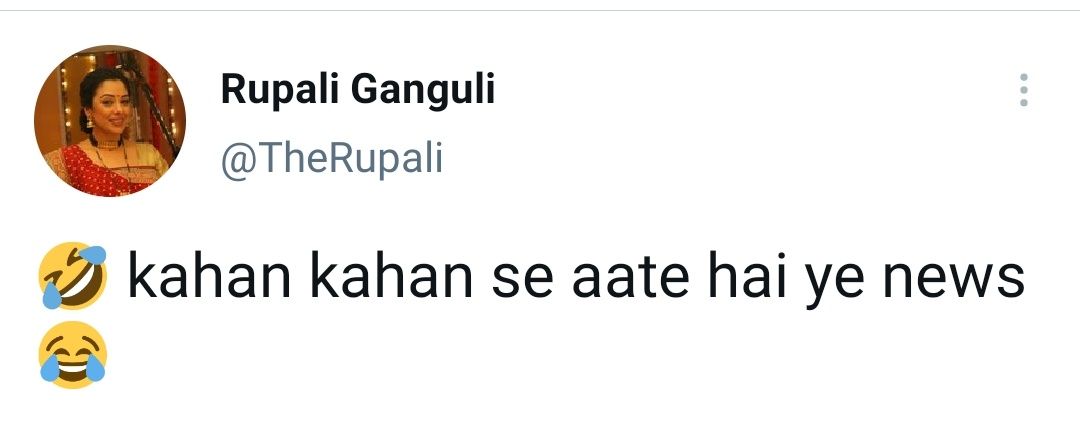 Rupali Ganguli's Tweet