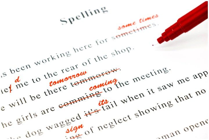 Spelling errors (Source: Shutterstock)