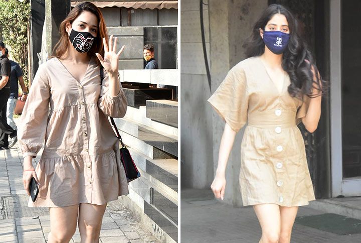 Tamannaah Bhatia & Janhvi Kapoor’s Breezy Beige Dresses Are Perfect For A Coffee Run
