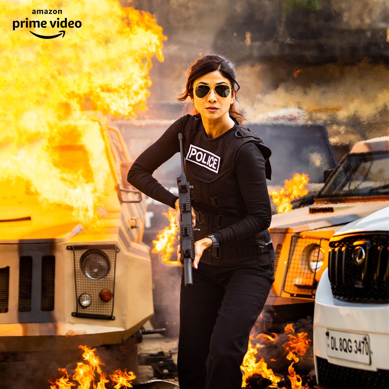 Shilpa Shetty Kundrra in a still from Indian Police Force