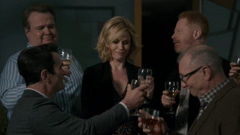 Modern Family Wine GIF by ABC Network - Find & Share on GIPHY