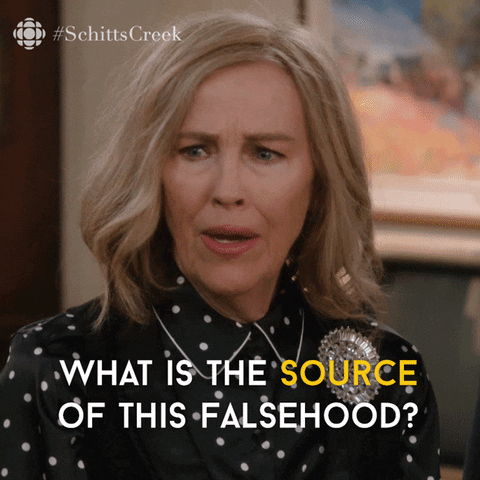 Lying Schitts Creek GIF by CBC - Find & Share on GIPHY