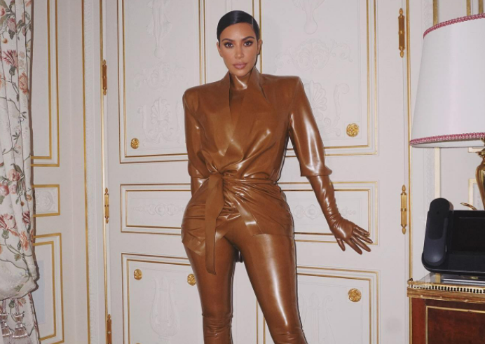 Kim Kardashian wearing latex (Source: Instagram | @kimkardashian)