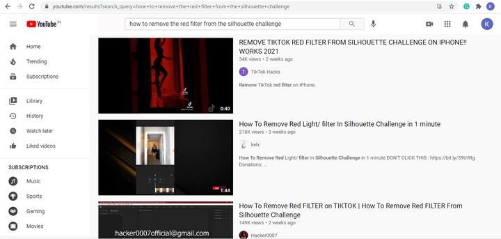 How to remove the red filter from the #SilhouetteChallenge (Source: YouTube)