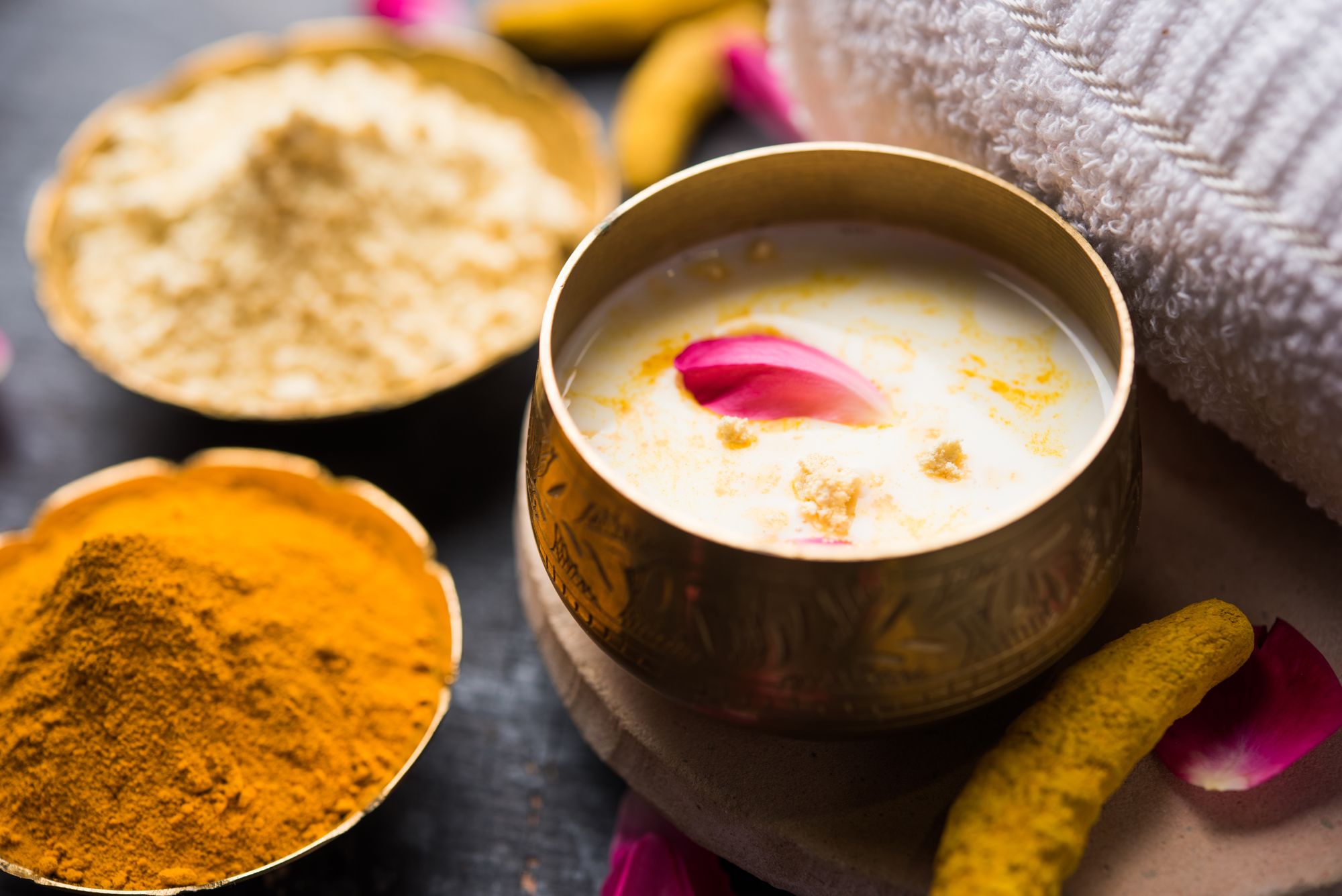 Turmeric and Gram Flour by  Indian Food Images | www.shutterstock.com