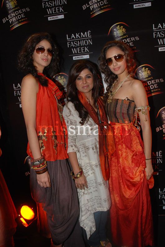 Babita Malkani with her models at the post show party Babita Malkani with her models at the post show party