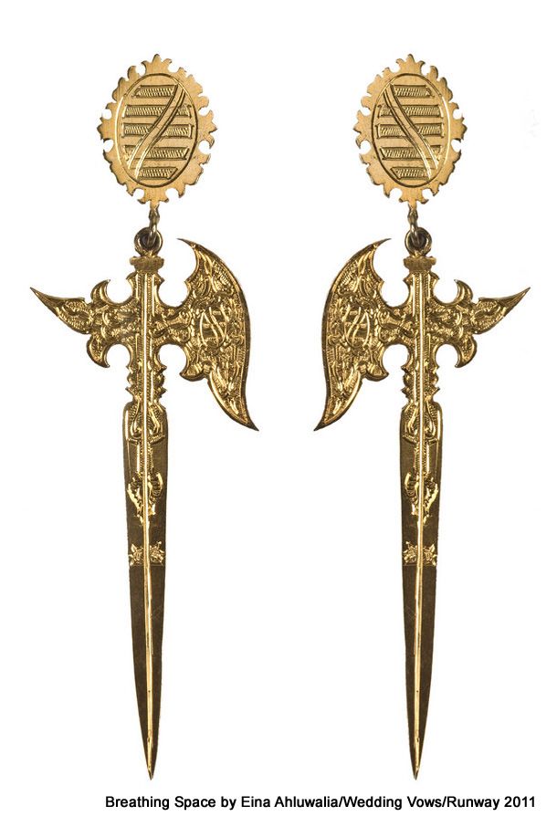 16th Century Saxon Knife Earrings