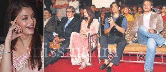 Amitabh and Aishwariya Rai Bachchan, Manish Malhtora and Vivek Oberoi