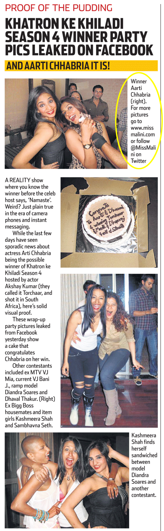 MissMalini Exclusive in Mid Day today!