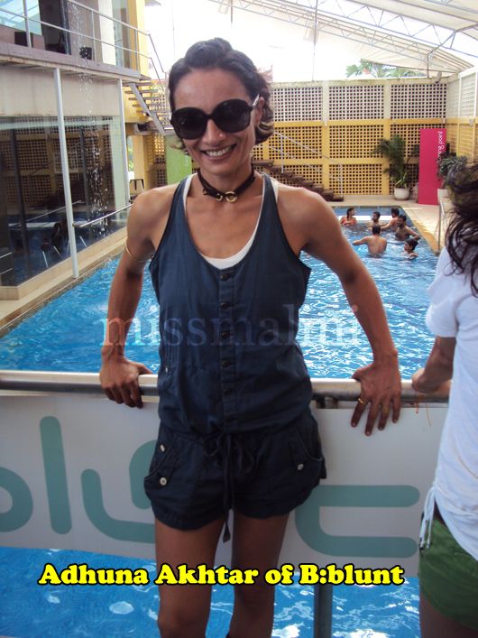 Adhuna Akhtar is all dressed for a splash in the pool