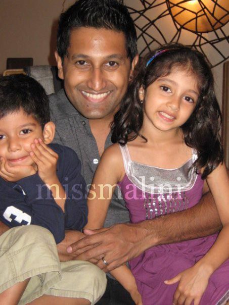 Rij Eappen with Arishya's nephew Dean and neice Ananya