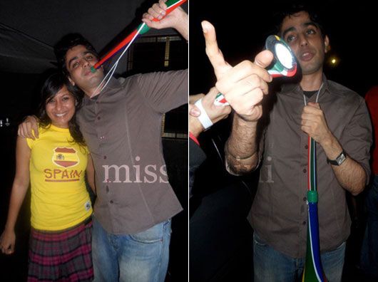 MissMalini, Chetan Kapoor and a Vuvuzela