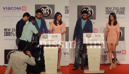 Abhishek Bachchan and Bipasha Basu address the media