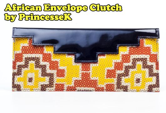African envelope clutch by PrincesseK