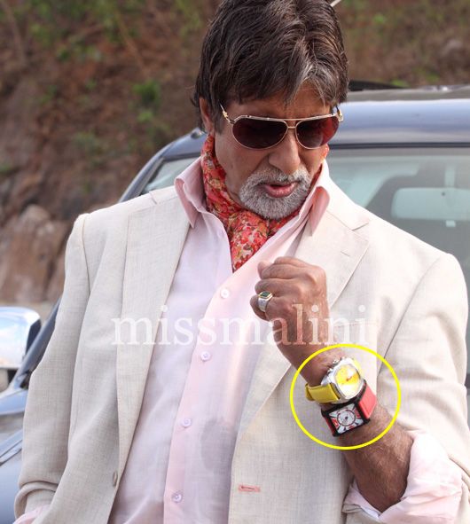 Amitabh Bachchan wearing two watches
